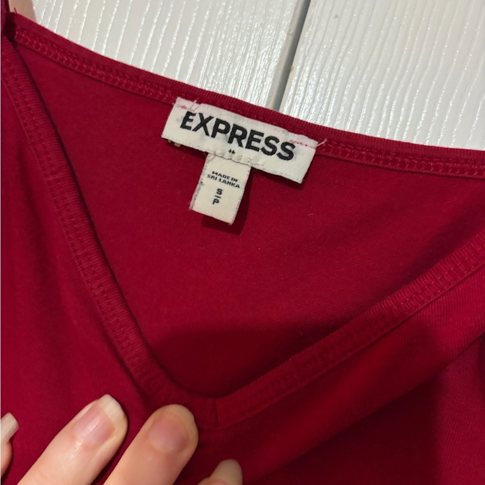 Express Bold Red Camisole Top - Picture 3 of 4